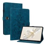 Custodia per tablet in pelle goffrata Giglio per Honor Pad 9 12.1 (blu scuro)