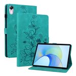 Custodia per tablet in pelle goffrata Giglio per Honor Pad X8 Pro / X9 2023 (verde)
