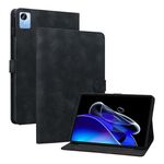Custodia per tablet in pelle goffrata Realme Pad X Lily (nera)