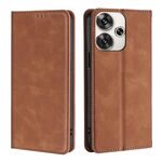 Per Xiaomi Redmi Turbo 3 5G Custodia per telefono in pelle magnetica Skin Feel (marrone chiaro)