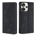 Per Xiaomi Redmi Turbo 3 5G Custodia per telefono in pelle magnetica Skin Feel (nera)