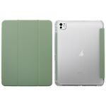 Custodia per tablet in pelle pressata elettrica a 3 pieghe per iPad Pro 11 2024 (verde)