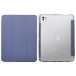 Custodia per tablet in pelle pressata elettrica a 3 pieghe per iPad Pro 11 2024 (lavanda)