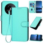 Per Xiaomi 14 Ultra YX0070 Custodia per telefono in pelle con fibbia in fibra di carbonio con cordino (azzurro)