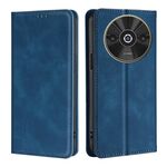 Per Xiaomi Redmi A3 4G Custodia per telefono in pelle magnetica Skin Feel (blu)