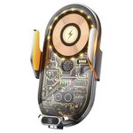 Caricabatterie wireless per supporto telefono per presa d'aria per auto C23 66W (grigio)