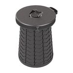Sgabello pieghevole addensato retrattile multifunzionale per esterni per auto WC portatile (nero)