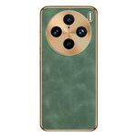 Custodia per telefono in pelle di agnello galvanica per vivo X100 Pro (verde)