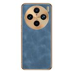 Custodia per telefono in pelle di agnello galvanica per vivo X100 Pro (blu)
