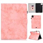 Custodia per tablet in pelle intelligente con texture in tessuto stile marmo per iPad Pro 11 2024 (rosa)