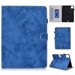 Custodia per tablet in pelle intelligente con texture in tessuto stile marmo per iPad Pro 11 2024 (blu)