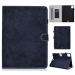 Custodia per tablet in pelle intelligente con texture in tessuto stile marmo per iPad Pro 11 2024 (blu scuro)