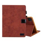 Custodia per tablet in pelle con trama in tessuto per iPad Pro 11 2024 (marrone)