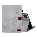 Custodia per tablet in pelle con trama in tessuto per iPad Pro 11 2024 (grigio)