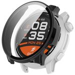 Per COROS Pace 2 PC + custodia protettiva per orologio integrata con pellicola temperata (nera)
