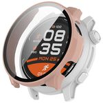 Per COROS Pace 2 PC + custodia protettiva per orologio integrata con pellicola temperata (rosa)