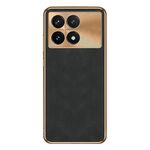 Per Xiaomi Redmi K70 Custodia in pelle di agnello galvanica (nera)