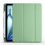 Per iPad Air 11 2024 Custodia smart tablet in pelle TPU 3 pieghe con slot per penna (verde Matcha)
