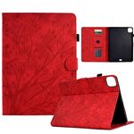Custodia smart tablet in pelle goffrata per iPad Pro 11 2024 Albero della fortuna (rosso)