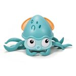 Sensore elettrico per bambini Giocattolo a polpo Evitamento automatico degli ostacoli Suono Luce Strisciante Giocattolo eccentrico(Verde)