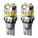 2 pezzi T10 3030 + 4014 18LED decodificatore a corrente costante indicatore luminoso luce di retromarcia (bianco)