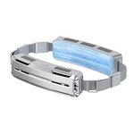 Cintura di ghiaccio Ventola di raffreddamento per sport all'aria aperta Mini ventola portatile (grigio argento)