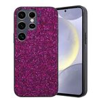 Custodia per PC ibrida in TPU con polvere glitterata per Samsung Galaxy S24 Ultra 5G (viola)