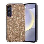 Per Samsung Galaxy S24+ 5G Custodia per telefono ibrida in TPU con polvere glitterata (oro)