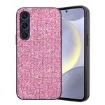 Per Samsung Galaxy S24+ 5G Custodia per telefono PC ibrida in TPU con polvere glitterata (rosa)