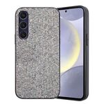 Per Samsung Galaxy S24+ 5G Custodia per telefono PC ibrida in TPU con polvere glitterata (Argento)