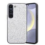 Per Samsung Galaxy S23+ 5G Custodia per telefono ibrida in TPU con polvere glitterata (bianca)