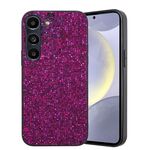 Per Samsung Galaxy S23 5G Custodia per telefono ibrida in TPU con polvere glitterata (viola)