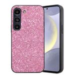 Per Samsung Galaxy S23 5G Custodia per telefono PC ibrida in TPU con polvere glitterata (rosa)