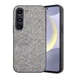 Per Samsung Galaxy S23 5G Custodia per telefono ibrida in TPU con polvere glitterata (Argento)