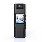 L12 Telecamera per registrazione video con rotazione di 180 gradi Telecamera Mini HD 720P WiFi (Nero)