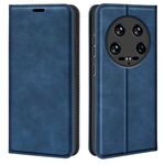 Per Xiaomi 14 Custodia per telefono in pelle con aspirazione magnetica ultra retrò (blu scuro)