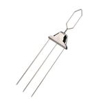 Spiedini per barbecue in acciaio inossidabile a 3 vie Forchetta per barbecue semiautomatica