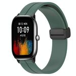 Per Amazfit GTS 4 20mm cinturino in silicone con chiusura magnetica tinta unita (verde oliva)