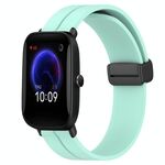 Per Amazfit Pop Pro 20mm cinturino in silicone con chiusura magnetica tinta unita (verde acqua)