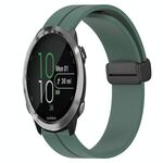 Cinturino in silicone con chiusura magnetica per Garmin Forerunner 645 Music 20 mm (verde oliva)