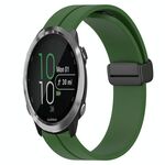 Cinturino in silicone con chiusura magnetica per Garmin Forerunner 645 Music 20 mm (verde militare)