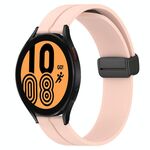 Cinturino per orologio in silicone con chiusura magnetica a tinta unita per Samsung Galaxy Watch4 40 mm 20 mm (rosa)