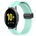 Per Samsung Galaxy Watch Active2 40mm 20mm Cinturino magnetico in silicone con chiusura magnetica (verde acqua)