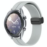 Per Samsung Galaxy Watch3 45mm 22mm Cinturino in silicone con chiusura magnetica a tinta unita (grigio)