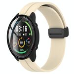 Per Xiaomi MI Watch Color 22mm Cinturino magnetico in silicone con chiusura magnetica (Beige)