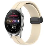 Per Huawei Watch 3 Pro Nuovo cinturino in silicone con chiusura magnetica da 22 mm (beige)