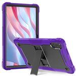 Per Honor Pad X9 Custodia tablet PC ibrida in silicone antiurto con supporto (nero + viola)