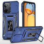 Per Xiaomi Poco X6 Pro/Redmi K70E Armor PC + Custodia per telefono con protezione per fotocamera in TPU (blu navy)