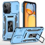 Per Xiaomi Poco X6 Pro/Redmi K70E Armor PC + Custodia per telefono con protezione per fotocamera in TPU (azzurro)