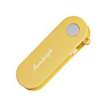 Coltello da taglio pieghevole per la cucina domestica Coltello da taglio portatile per frutta in acciaio inossidabile per esterni(Giallo)